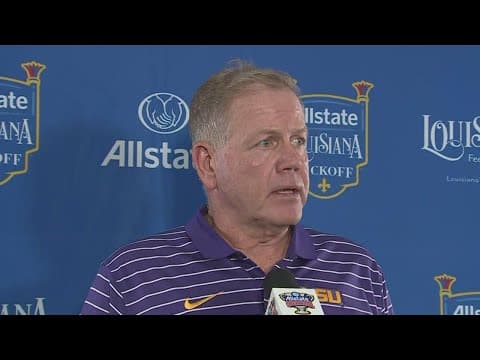 LSU Head coach Brian Kelly post game after loss to FSU