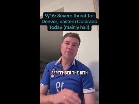 Severe threat for Denver, eastern Colorado today (mainly hail)