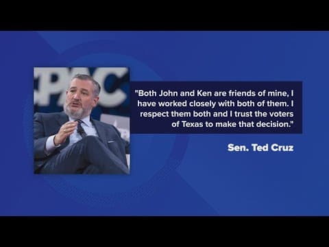 Sen. Ted Cruz refuses to take sides in Republican Senate primary between Cornyn, Paxton