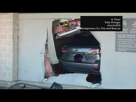 Rescue, fire crews respond to vehicle crashing through Aldi wall in Germantown