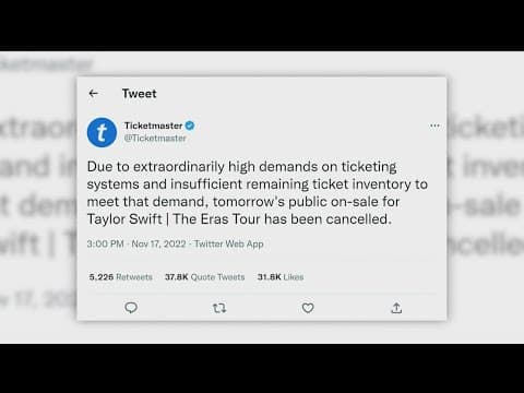 Senator Klobuchar responds to Ticketmaster's cancelation of public sale of Taylor Swift tickets