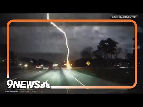 Driver narrowly misses lightning in Atlanta