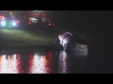SUV crashes into retention pond in Cypress area