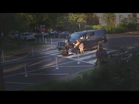Video of family struck by SUV during hit-and-run in DC