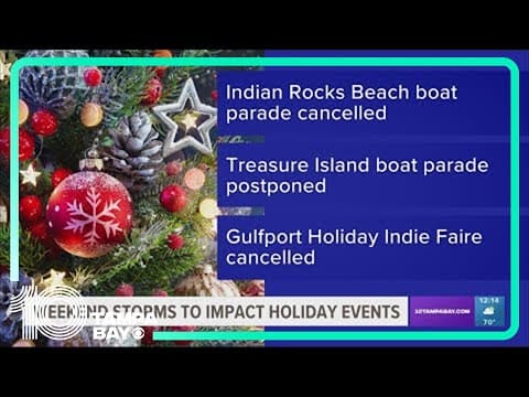 Multiple Tampa Bay area events canceled or postponed due to weather