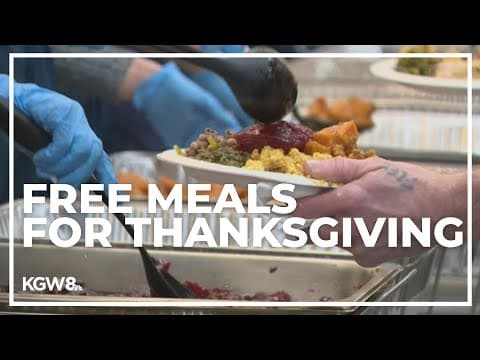 Free Thanksgiving meals served across the Portland metro area
