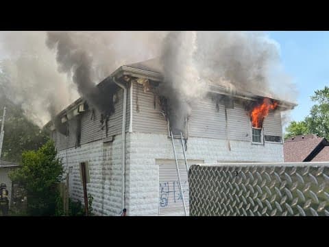 Firefighter injured, man displaced after house fire on Indianapolis' near west side