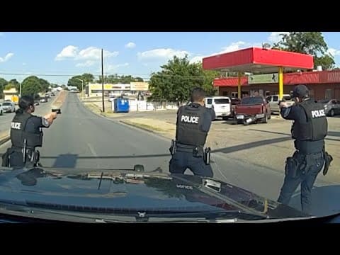 Fort Worth police release video showing officers shooting suspect of reported stolen car