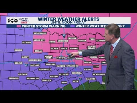 DFW Weather: Snow and sleet move into the metroplex