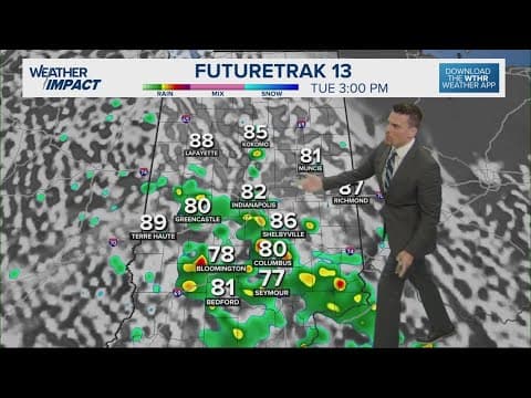 Warm front for Indiana Tuesday will bring humidity and more downpours