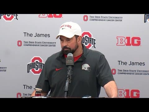 Ryan Day holds press conference after Ohio State's first day of spring practice