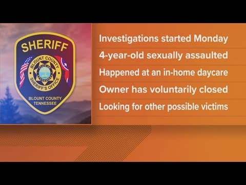 BCSO: 14-year-old charged with sex crimes involving 4-year-old at in-home daycare