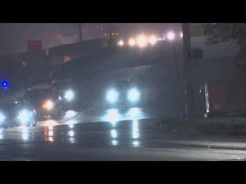 Crews work to keep streets safe on snowy day