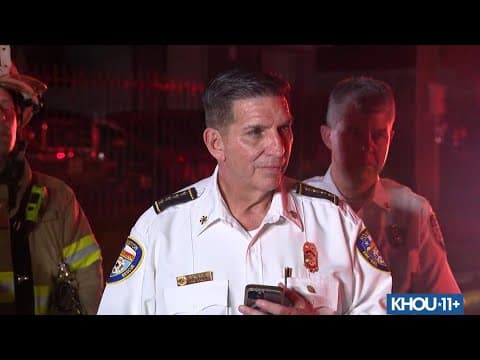 Fire Chief Thomas Muñoz shares an update on the 3-alarm Houston apartment fire