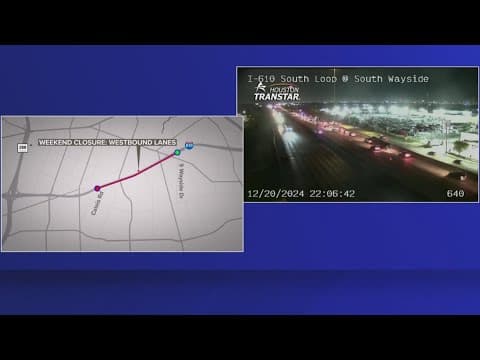 Drivers brace for delays as westbound I-610 closes for maintenance
