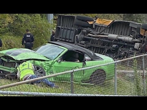 2 women sent to the hospital after rollover crash involving school bus