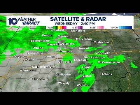 LIVE RADAR: Rain moves back into central Ohio Wednesday evening