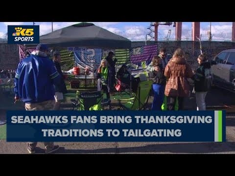Seahawks fans bring Thanksgiving traditions to game day tailgating