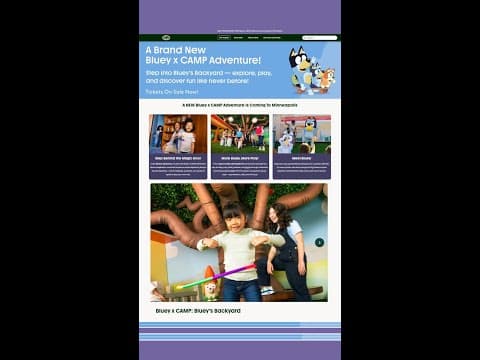 Bluey CAMP Adventure coming to Southdale!