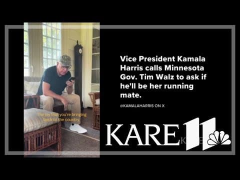 WATCH: Kamala Harris asks Gov. Tim Walz to be her running mate