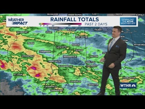 Rainfall totals from the weekend after 'Ring of Fire' sat over Indiana | July 2025