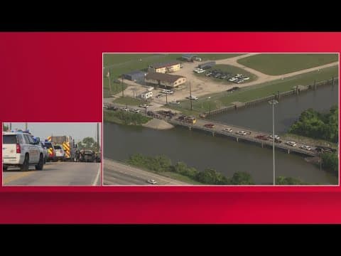 Woman dead, two children taken to hospital after vehicle plunges into water in Channelview area