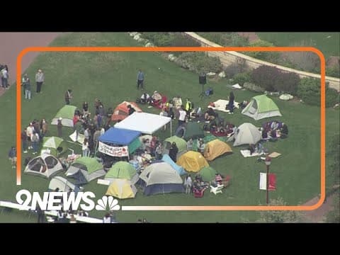 Pro-Palestinian protest camp appears on DU campus Thursday