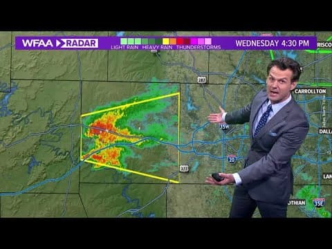 UPDATE: Storms coming through DFW area on Wednesday