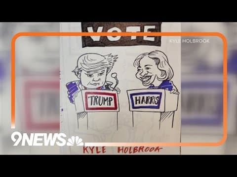 Artist hopes political drawings make a statement in upcoming election