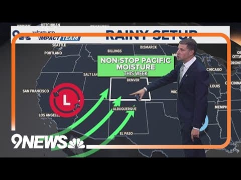 Moisture from Hurricane Priscilla and a tropical storm creating rain storms in Colorado