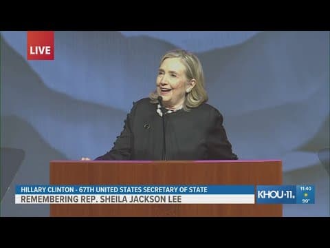 Former Sec. of State Hillary Clinton remembers Rep. Sheila Jackson Lee