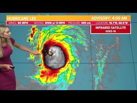 Tropical update: Hurricane Lee to become a major storm