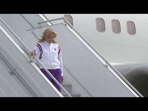 First Lady Jill Biden arrives in Paris for the Olympic Opening Ceremony
