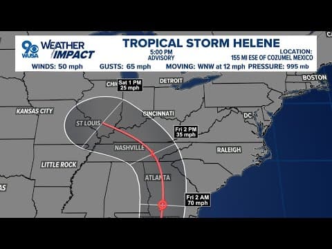 LIVE: Tracking Tropical Storm Helene