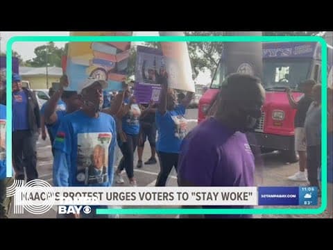 NAACP rolling protest urges Florida voters to 'stay woke'