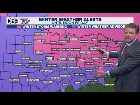 DFW Weather | Winter storm warning in effect until noon Friday