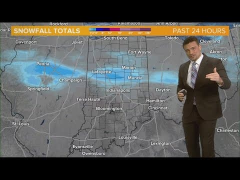 Snowfall reports from Thursday's snow across Indiana (Dec 12th totals)