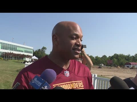 Gov. Wes Moore shows up for Commanders training camp