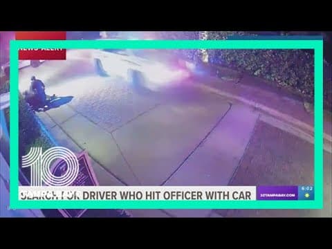 Sarasota police looking for driver who hit officer head-on