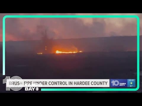 Brush fire under control in Hardee County, burn ban issued