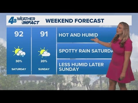 New Orleans Weather: Hot and muggy Saturday, less humid by later Sunday