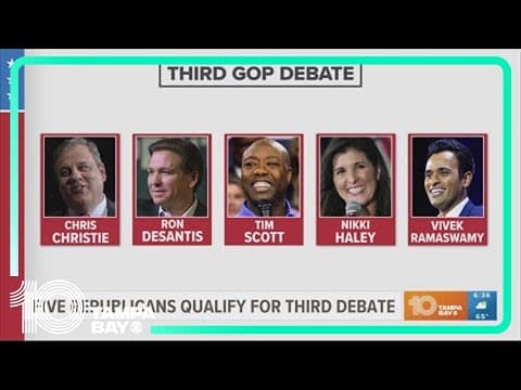 3rd GOP debate to have only 5 hopefuls; Trump still not participating