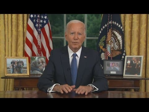 President Biden addresses the nation just days after announcing he won't run for reelection