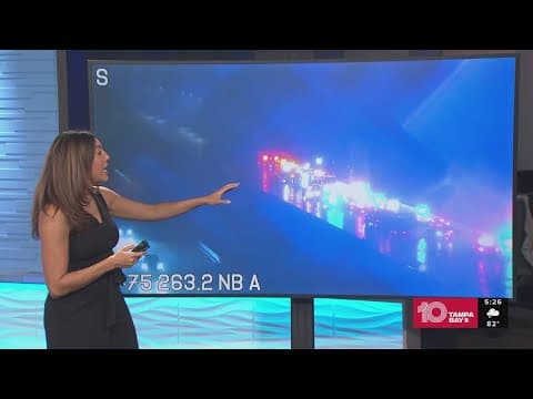 Northbound Howard Frankland Bridge shut down, I-75 sees major delays after truck goes into water