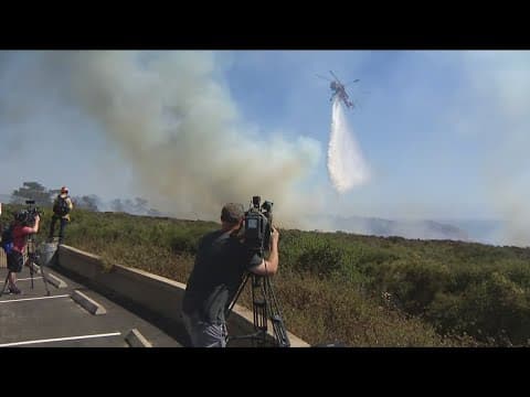 Forward progress of Del Mar Heights brush fire stopped, evacuation orders lifted