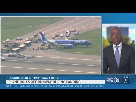 JetBlue flight from Chicago rolls off runway in Boston