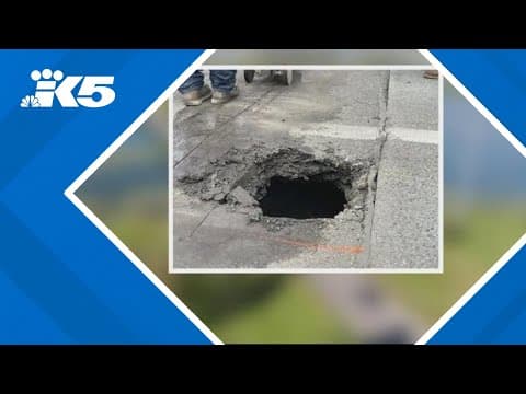 Hole caused by person tunneling underneath road closes Everett highway