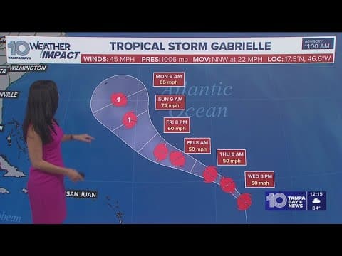 Tracking the tropics: Tropical Storm Gabrielle forms in the Atlantic