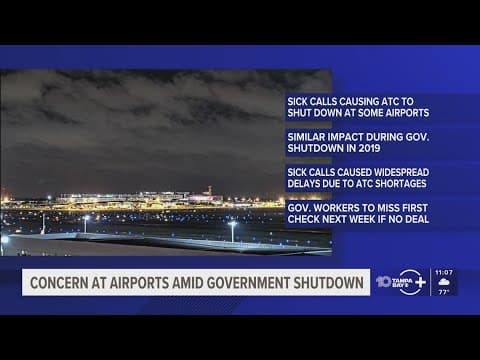 Concerns grow at airports nationwide amid government shutdown