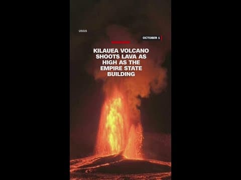 Volcano shoots lava 1,300 feet high